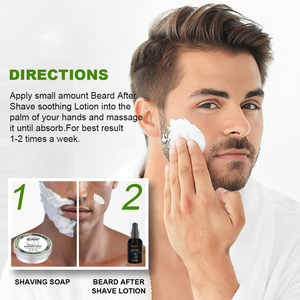 <span class=keywords><strong>Savon</strong></span> de rasage pour hommes Marque privée Fait à la main Mousse dense Beurre de karité Menthe poivrée Barbes Moustache - Product Image 6