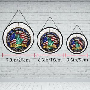 Stained Glass Suncatcher Pendant Usa 250th Anniversary Window <b>Wall</b> <b>Decor</b> - Product Image 6