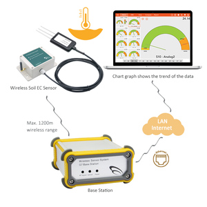 Capteur d'humidité du sol sans fil RF 433 MHz avec contrôleur d'irrigation - Product Image 3