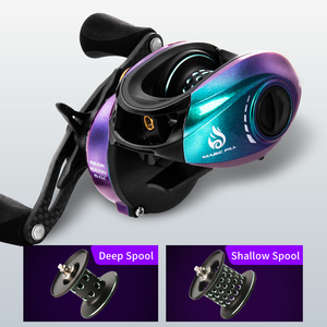 HISTAR OEM MAGIC PILL 8.0:1 Mulinello da Casting Ultraleggero 160g con Doppia Bobina per Mano Sinistra, Sistema di Freno Magnetico in Fibra di Carbonio - Product Image 2