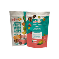 Sacs d'emballage personnalisés de qualité alimentaire pour fruits secs et chips de banane avec pochette refermable debout à fermeture éclair
