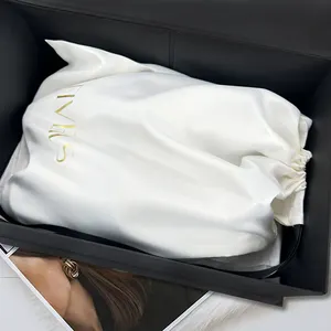 Túi Dây Rút Satin Sang Trọng Tùy Chỉnh Túi Lụa Satin In Hình Cho Giày Quần Áo Túi Chống Bụi Tóc Lớn - Product Image 4