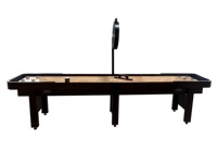 Table de shuffleboard en bois massif de 9 pieds/12 pieds/14 pieds/16 pieds avec tableau de score électronique rond