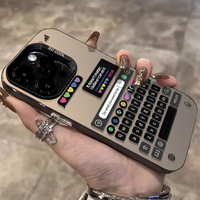 iPhone 17 16 15 Pro Max 14 13 12 11 XS XR için Çok Havalı Gümüş Sert Kılıf Darbeye Dayanıklı Şeker Rengi Çerçeveli Telefon Kılıfı