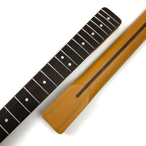 Mástil de Guitarra Eléctrica TL de Arce Tostado con Acabado Satinado de 21 Trastes con Orificios para Clavijeros de 8 mm - Product Image 4