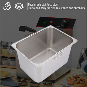 Friteuse électrique en acier inoxydable, Machine à frites, Oem, avec réservoir d'huile - Product Image 3