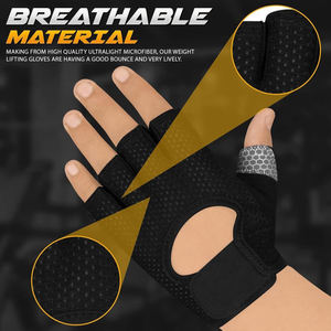 Guanti da Palestra Antiscivolo, Guanti Sportivi, Guanti Fitness in <span class=keywords><strong>Silicone</strong></span> Invernali per Sollevamento Pesi, Ventilati e Traspiranti - Product Image 3