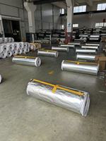 Ruban adhésif en aluminium de 1216 mm x 1000 m, vente en gros d'usine, et rouleau géant de ruban adhésif en aluminium avec adhésif thermique en caoutchouc