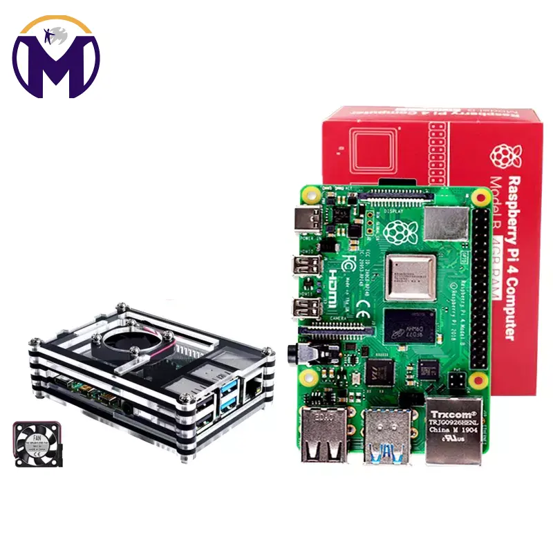 Raspberry Pi 4 Model B 4gb Ram,Complimentary with Raspberry Pi 4 Case And Cooling Fan