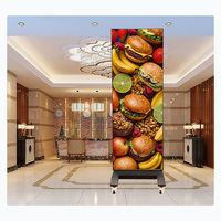 Écran LED publicitaire numérique 600x1687,5 mm P1,5, location d'écrans roulants, affiche, mur vidéo, défilement de texte, totem LED, mur LED