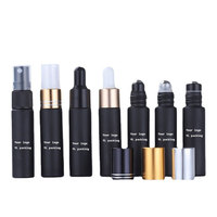 Échantillon Gratuit - Flacon en Verre Cylindrique Fin pour Huile Essentielle 10ml - Emballage Cosmétique avec Compte-gouttes en Verre pour Shampooing