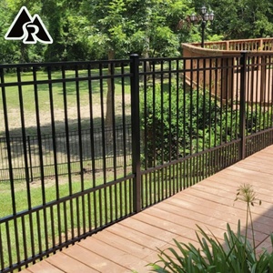 Valla de estaca de hierro para jardín al aire libre, cercado de metal de acero de zinc con tapas de poste - Product Image 3