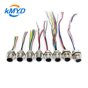 X-code M12 8-pins messing mannelijke/vrouwelijke <span class=keywords><strong>RJ45</strong></span> IP67 waterdichte 3A/7A gecertificeerde ethernetkabel paneelmontage connector voor industrieel gebruik - Product Image 4