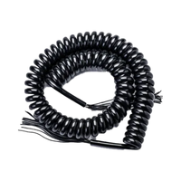 Câble spiralé enroulé pour outils électriques, conducteur en cuivre étamé personnalisé, gaine en PVC/PU, pour distributeurs automatiques de boissons