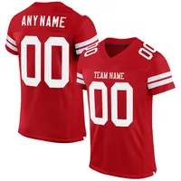 Nouveautés OEM, vente en gros, maillot de football américain d'entraînement, respirant, bleu, grande taille, logo personnalisé, maillot de football américain