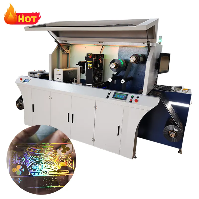 रोल रोल करने के लिए कागज आंशिक यूवी वार्निश कोटिंग मशीन उत्तल कोई गर्म डिजिटल स्पॉट पन्नी प्रिंटर स्वचालित पन्नी मुद्रांकन मशीन