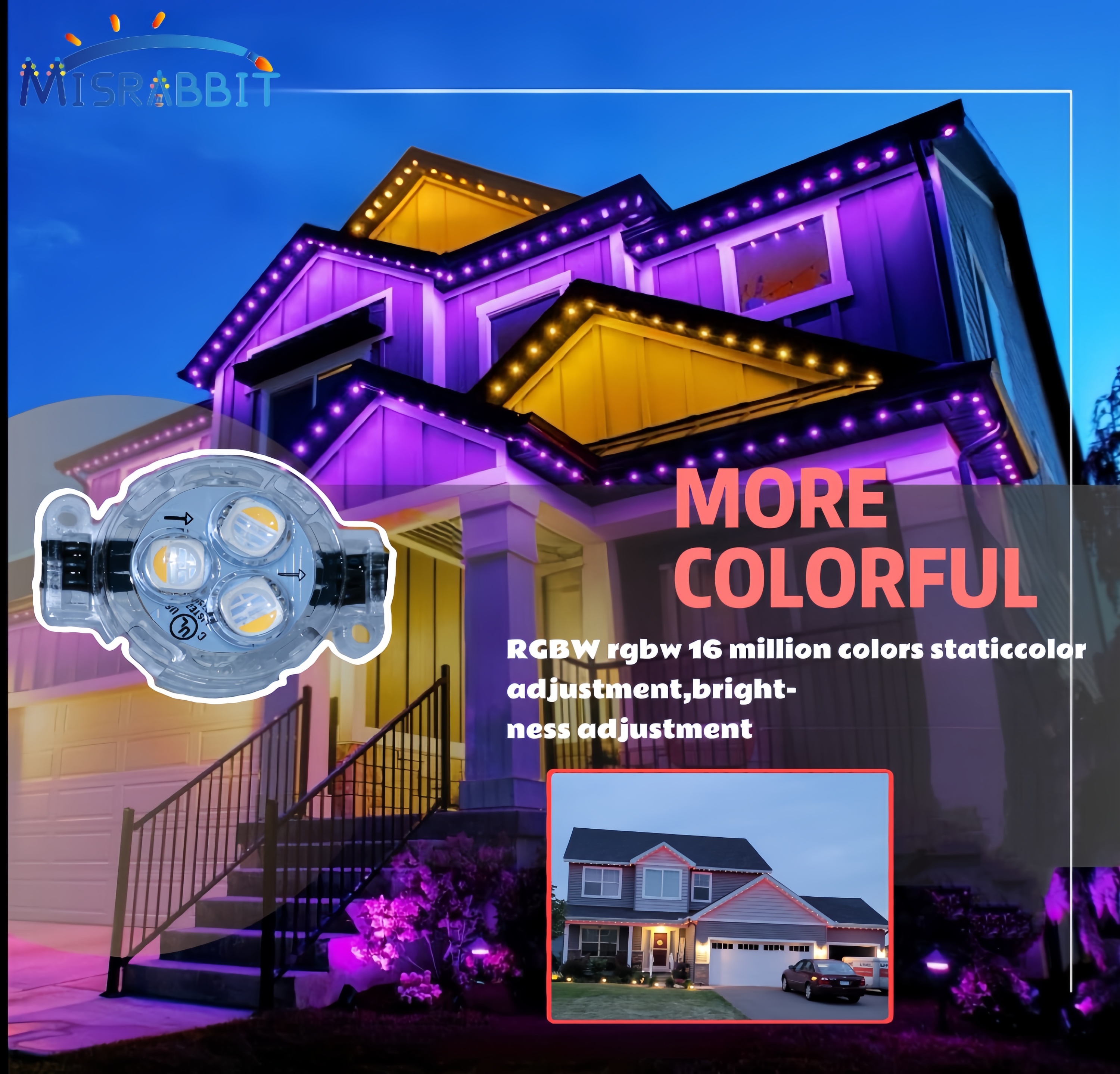 High-Quality 12V Gem Light Permanent Christmas Light Outdoor UCS2904 WS2811 LED Pixel Light
