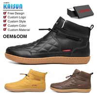 Scarpe Casual da Uomo Sportive Minimaliste a Collo Alto, Stile Barefoot, Punta Larga, Zero Drop, Flessibili, Antiscivolo, Traspiranti, per Primavera Inverno, OEM