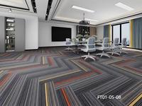 Dalles de moquette en PP style puzzle, modernes, en PVC jacquard, ignifuges, pour sols de salle de banquet, amorties pour la maison