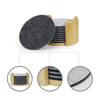 Sets de table ronds en feutre antidérapants, résistants à la chaleur, écologiques, épaisseur 3 mm, protection fiable de la table pour les boissons chaudes et froides