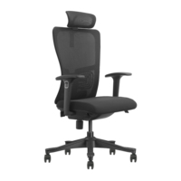 Chaise de bureau ergonomique à dossier haut, design moderne de luxe en tissu, appui-tête réglable multifonction, chaise pivotante commerciale