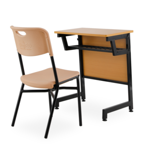 Conjunto de Silla y Escritorio Escolar Moderno, Cómodo y Ajustable, Material de Madera, Resistente al Fuego, Garantía Comercial de 3 Años - Product Image 3