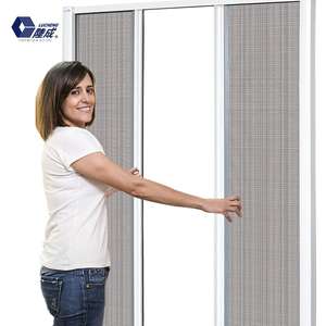ประตูและหน้าต่างอลูมิเนียมม้วนหน้าต่างที่มองไม่เห็นกันยุงหลังม้วนสกรีนประตูตาข่ายดันดึง - Product Image 1