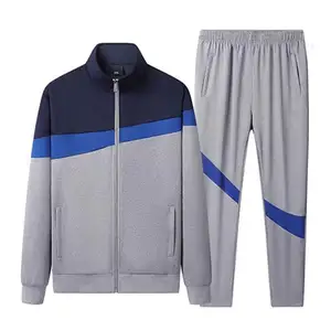 custom log tracksuit tricot fabric zip up tracksuit custom zipper hangzhou sportswear sets