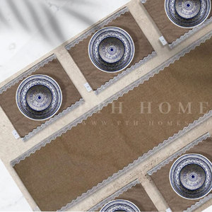 PENTAGON TRADING HOUSE Sets de table et chemin de table en dentelle et jute, écologiques, antidérapants, faits à la main, pour usage domestique et extérieur, personnalisables - Product Image 4