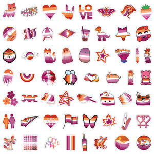 Nouvellement 55pcs Rainbow LGBT Girls love Lesbian Pride Sticker - Product Image 4