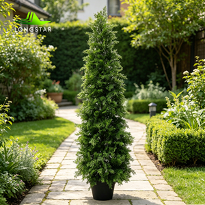 Árbol Artificial de Cedro Ciprés <span class=keywords><strong>Italiano</strong></span> para Exteriores de 3/4/5/6/7/9/10/11/12 Pies, 8 Pies, 8Ft, 6Ft, Césped Artificial para Decoración de Pascua - Product Image 4