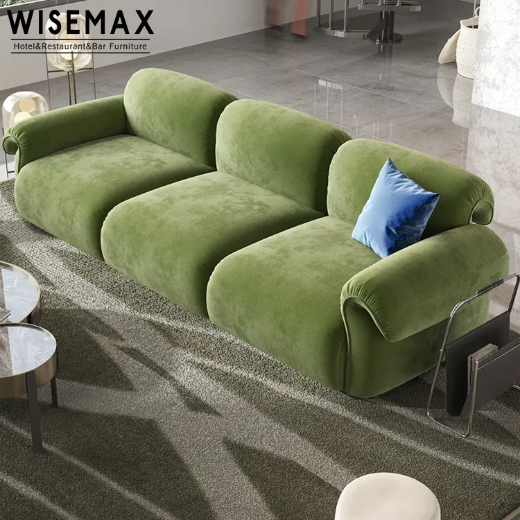 WISEMAX FURNITURE製作所ヨーロピアンクラシックインドアファブリックソファセットリビングルーム用家具