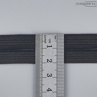 Bande élastique antidérapante en silicone noir et blanc de 2 cm, haute élasticité, pour vêtements de sport, vente en gros