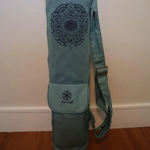 Yoga Mat <b>Duffle</b> <b>Bag</b> Patterned <b>Canvas</b> with Pocket and Zipper - Product Image 4
