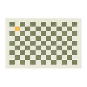 พรมลายตารางโดพามีน รูปทรงสี่เหลี่ยมผืนผ้า สีเขียว ขาว ชมพู ลายเรขาคณิต ผ้าเลียนแบบแคชเมียร์ กันลื่น สำหรับห้องนั่งเล่น - Product Image 3