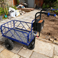 Chariot électrique à batterie au plomb 48V, capacité de la benne 200 kg, moteur sans balais 500W, chariot à roues, mini-dumper Kohler