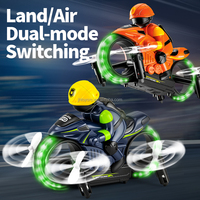 Moto drone télécommandée amphibie 2-en-1 2,4 GHz avec maintien d'altitude, retournement à 360° et mode sans tête