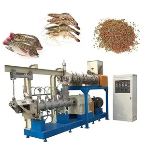 Twin-screw sinking shrimp aquarium fish feed extruder production line fish food processing equipment