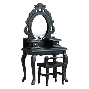 1:12 <span class=keywords><strong>Mini</strong></span> meubles coiffeuse en bois bricolage Miniature jouet maison de poupée meubles - Product Image 6
