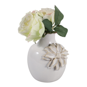 Vaso in Ceramica con Accento Floreale 3D, Decorazione Moderna Boho per Soggiorno, Pezzo d'Arredo per la Casa - Product Image 2