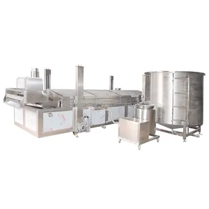 Automatic Continuous Namkeen Snack Frying Machine Fish Ball Industrial Deep Frying Machine Gas Heating Fryer
