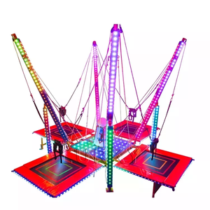 Aire de jeux extérieure pour enfants, 4 places, <span class=keywords><strong>trampoline</strong></span> de saut à l'élastique mobile, à vendre - Product Image 1