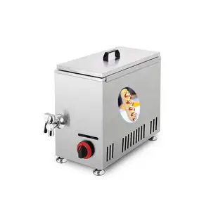 Snack Frying Equipment Commercial Gas Heating Stainless Steel Hot Dog Deep Fryer