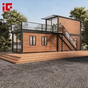 Casa Contenedor Prefabricada de Lujo de <span class=keywords><strong>2</strong></span> <span class=keywords><strong>Pisos</strong></span> Ecológica y Móvil con Terraza 20ft 40ft Portátil Modular - Product Image 1