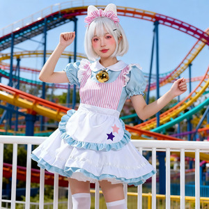 Conjunto de Disfraz de Lolita con Delantal, Accesorios para la Cabeza y Campanas para Cosplay de Anime, Juego de Roles, Primavera 2026, para Mayores de 14 Años - Product Image 1