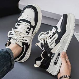 Chaussures tendance pour hommes de haute qualité, nouvelle collection automne, chaussures blanches épaisses à semelle épaisse, chaussures décontractées pour étudiants, chaussures de sport pour hommes - Product Image 2