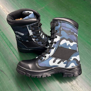 Bottes en plastique camouflage bleu gris DF24 multi-terrains, imperméables, portables, pour l'extérieur, toutes saisons, accessoires tactiques pour hommes - Product Image 1