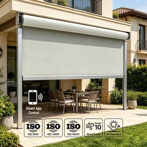 Stores à enroulement motorisés extérieurs, imperméables, résistants aux ouragans, système d'ombrage pour patio, pergola, balcon, taille sur mesure - Product Image 2