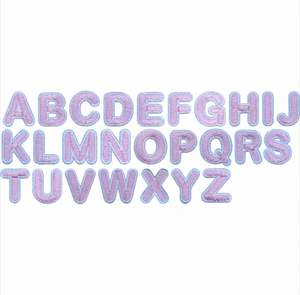 Nouvelles mini-lettres brodées colorées de 1,8 cm de hauteur avec support thermocollant - Product Image 5