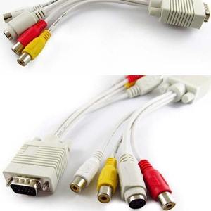 <span class=keywords><strong>Cable</strong></span> Adaptador VGA a 3RCA + S-Video a AV con Conductor de Cobre para PC y <span class=keywords><strong>TV</strong></span> - Product Image 4
